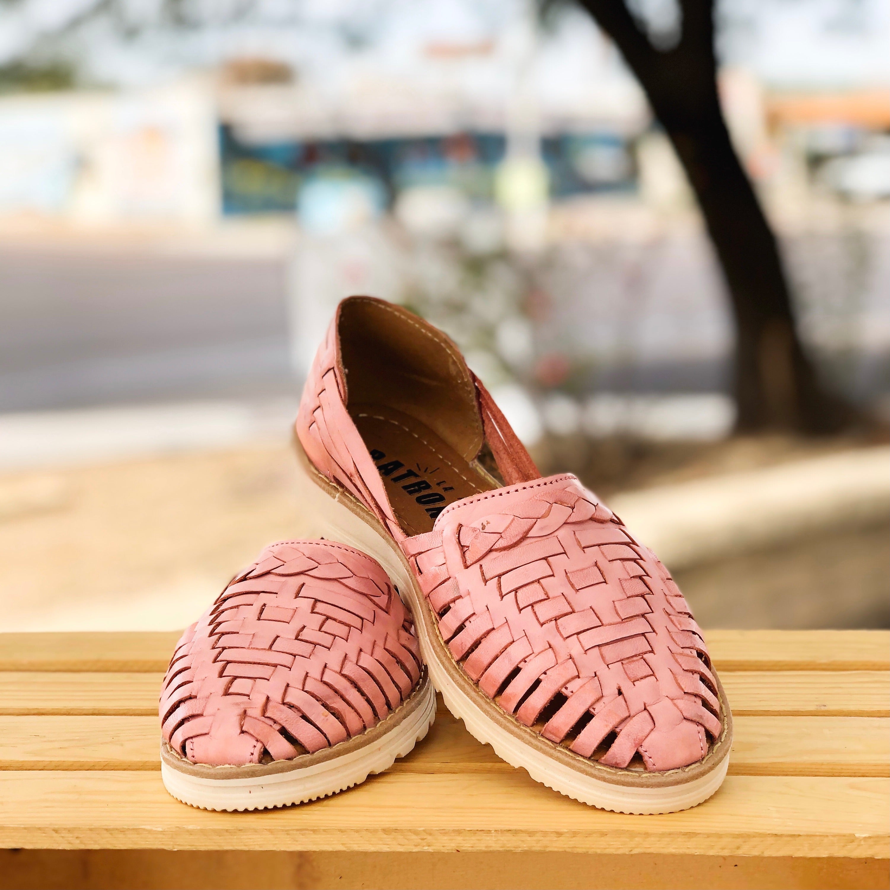 Shop Handmade Huaraches Clarissa Pink La Patrona