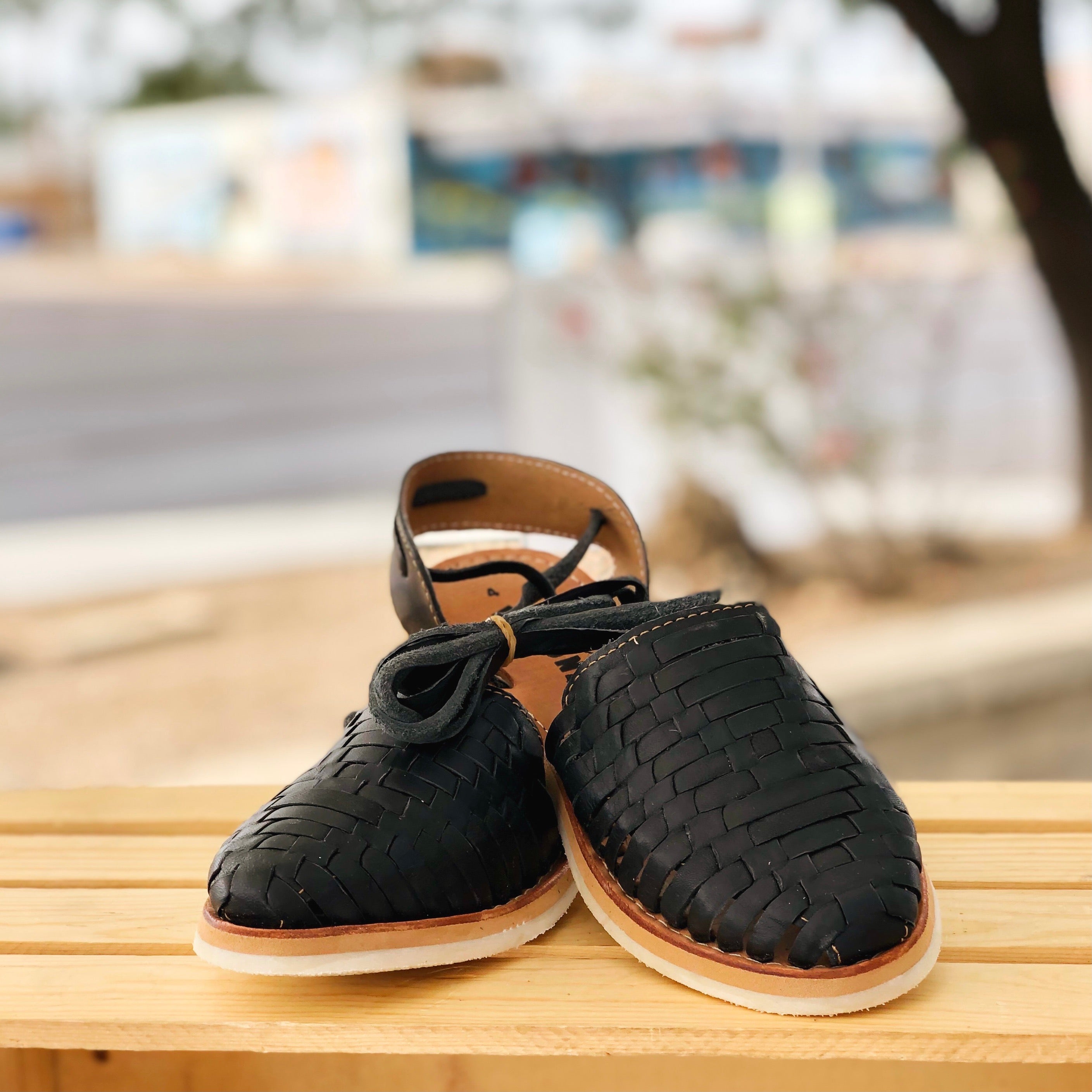 Shop Handmade Huaraches Mariana Black La Patrona